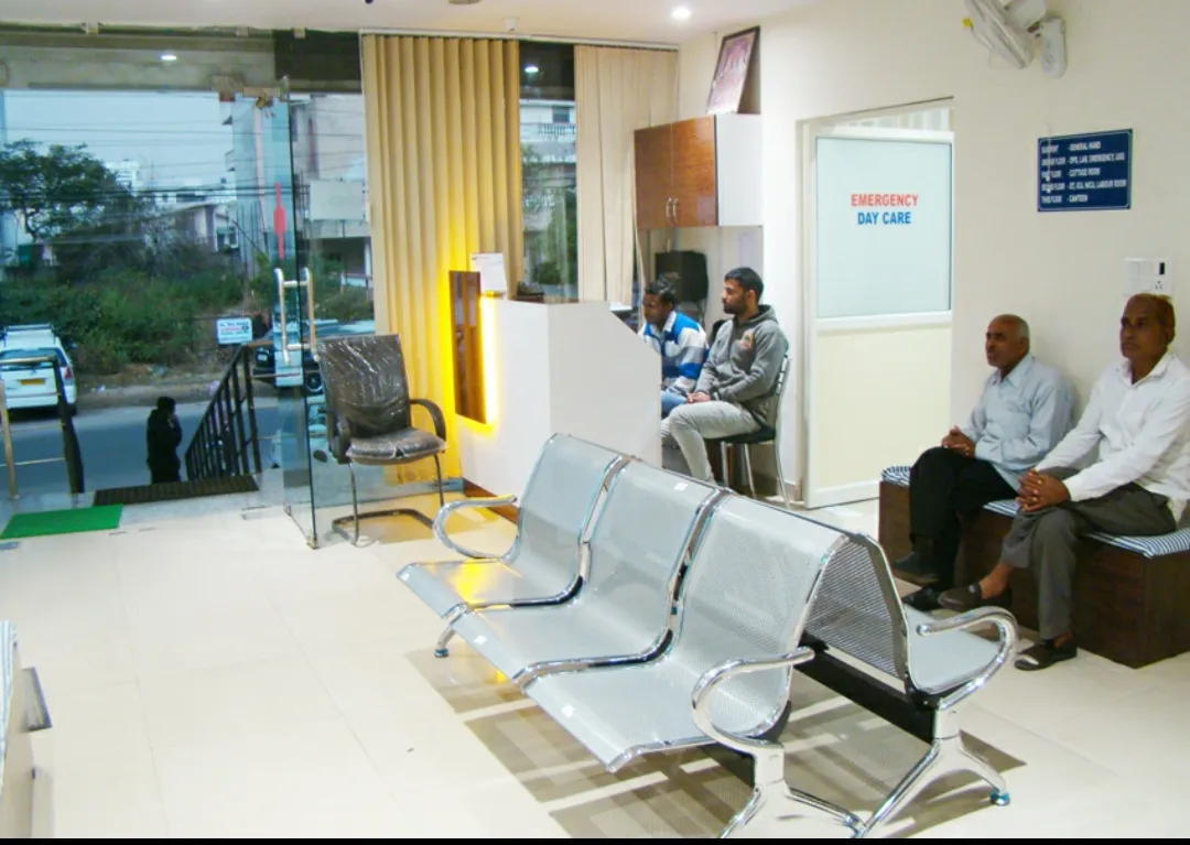 Reception and lobby area at R N Multispeciality Hospital Jaipur